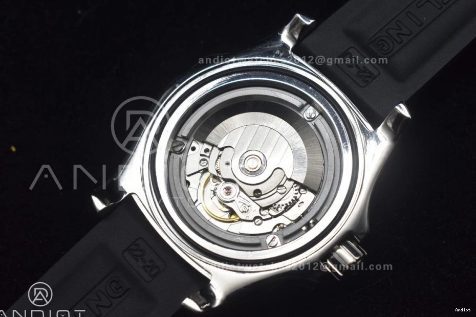 Rubber 1:1 TF 44 Black A Dial Durable Superocean Automatic Edition Bezel Black 467 Black Strap On Best 0724